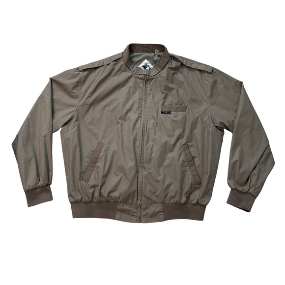 Vintage World Travel Club Jacket Men's 2XLT Bomber Full Zip Lightweight Brown - Picture 1 of 15